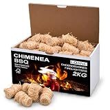 LOANE - Encendedores Ecológicos - 2KG - Encendedor Barbacoa, Encendedor Chimenea, Pastillas Encendido Chimenea, Encendedores De Lana De Madera,150 Unidades Aprox
