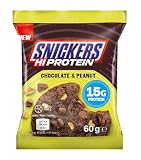 SnickersSnickers Snickers High Protein Cookie (12x60g) Chocolate y cacahuete Alimentos funcionales Aperitivos proteicos