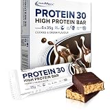 IronMaxx Protein 30 Cookies & Cream 6 x 35 g | Barritas Proteicas | Alto Contenido en Proteínas | Bajo en Azúcar | Sin Aceite de Palma
