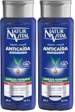 NaturVital - Champú Anticaída, Sin Parabenos, Colorantes ni Siliconas, Champú Natural para Cabellos Normales, Estimula el Crecimiento del Cabello, para Hombres y Mujeres, 300ml (Paquete de 2)