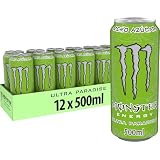 Monster Energy Ultra Paradise Bebida Energética Sin Azúcar, Pack 12
