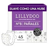 Pañales LILLYDOO, talla 8 (17+ kg), 45 uds., con protección contra fugas