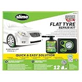 Slime 50138-51 Reparación de Pinchazos, Smart Repair Plus, Kit de Emergencia para Neumáticos, Incluye Sellante y Bomba, Apto para Coches y Otros Vehículos de Carretera, Reparación en 12 min