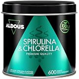 600 Comprimidos Chlorella y Espirulina -3000mg por dosis- Energia