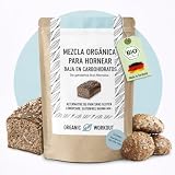 MEZCLA PARA PAN BAJO EN CARBOHIDRATOS 350g – Orgánico, vegano, sin gluten, alternativa de pan proteico, sin cereales, sin leche, keto, Organic Workout