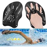 Zocipro 1 Par Palas de Natación, Pala de Mano con Correas Ajustables