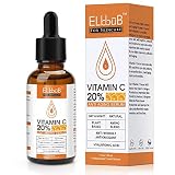 Suero de Vitamina C para Rostro - Suero Facial Puro con 20% Vitamina C, ácido hialurónico, Vitamina B para Suero Anti edad para Rostro, Cuello y Contorno de Ojos
