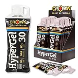Crown Sport Nutrition HyperGel 30 | Neutro Sin Cafeina | Gel Energético Running Ciclismo 30 g Carbohidratos | Ratio 1:0,8 + 110 mg de Sodio| Textura Liquida | Sin Aditivos Vegano