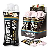 Crown Sport Nutrition HyperGel 45 Neutro sin Cafeína | Geles Energéticos Running Ciclismo 45g Carbohidratos Ratio 1:0,8 | Sin Cafeína | Informed Sport | Caja 10x60ml